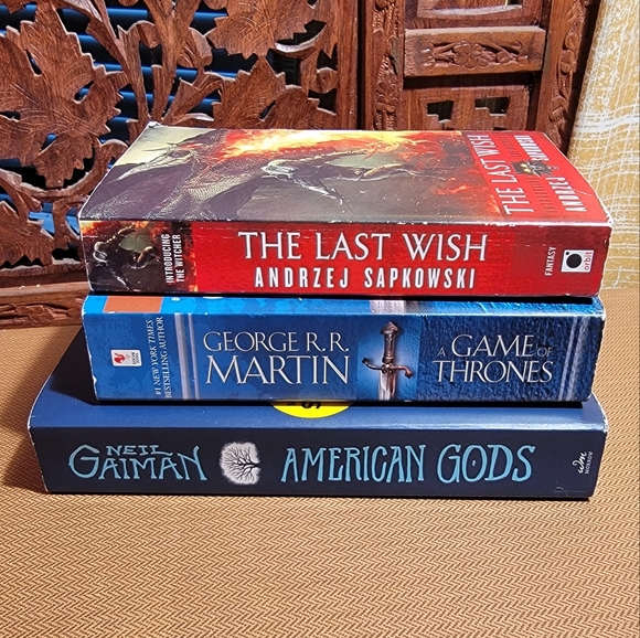 Game of Thrones, American Gods, & The Last Wish, Fantasy Paperback Book Bundle - Picture 11 of 15